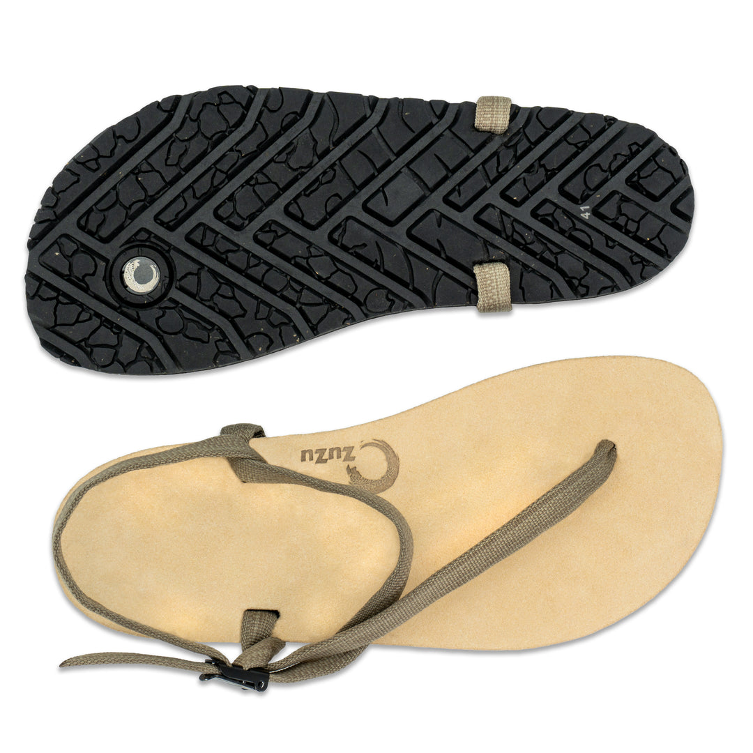 ZuZu_Dune_barefoot_sandals_-_premium_water-repellent_leather_footbed_replaceable_recycled_desert_sand_straps_crafted_for_all-terrain_performance-_Top_view