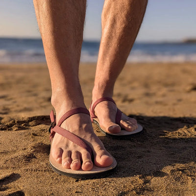Burgundy straps zuzusandals